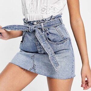 We the Free East of Eden Frayed Denim Mini Skirt, Size 25